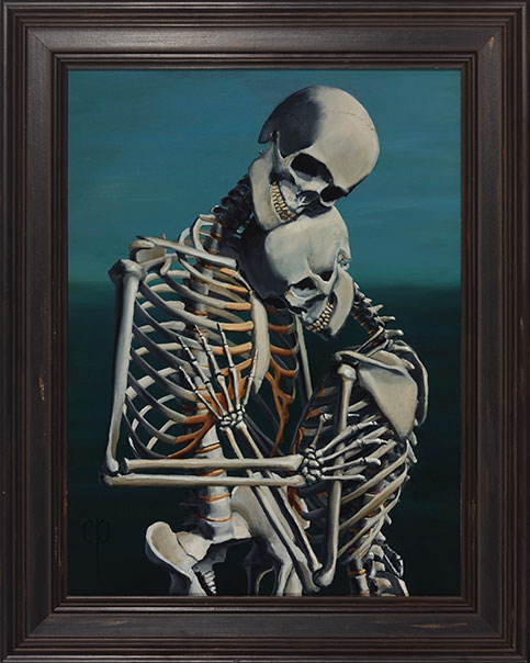 Chris Peters | To Love and Protect | Skeleton Painting | Mike Dirnt, Greenday