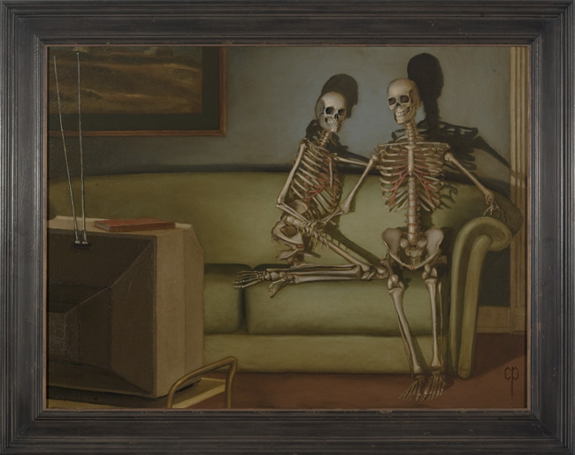 Chris Peters | The Two Comedians | Skeleton Painting